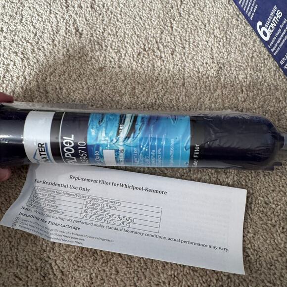 NEW Alpine Water Refrigerator Water Filter Fits WP 4396841 / 4396710 - Picture 10 of 11